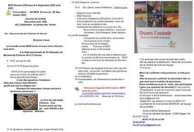 déroulement de la journée de rentrée